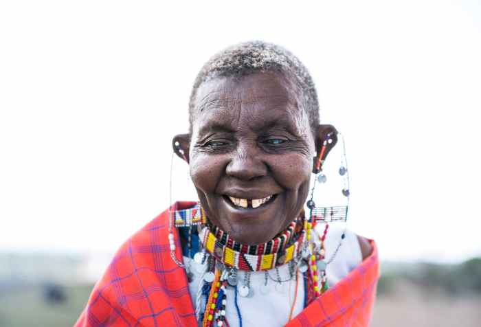 photo of an elderly woman smiling